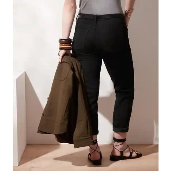 NWT Banana RepublicF Low Rise Black Wash Girlfriend Jean 28 6 Black F327 - Picture 6 of 9